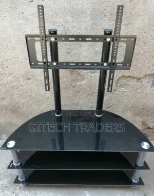 Executive Glass Tv Stand With Wall Mount