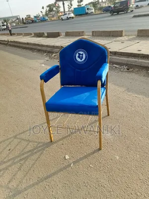 Blue Church Chair, With Branding, Armrest 