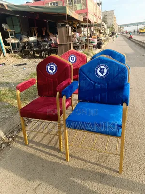 Blue and Red Church Chairs, With Armrest 