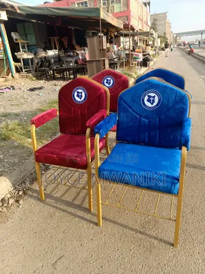 Blue and Red Church Chairs, With Armrest 