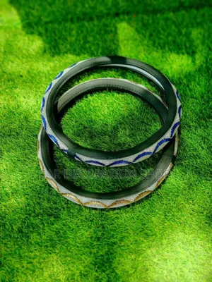Blue or Gold Glittery Steering Wheel Cover