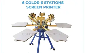 6 Color 6 Station Screen Printer