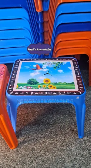 Children Plastic Table With a Sky and Birds Theme