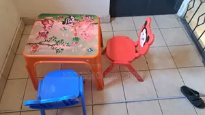 3pcs Plastic Table and Plastic Chairs Set