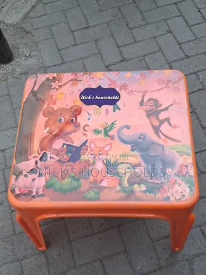 Elegant Plastic Kids Table (Orange)