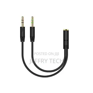 Headphone Splitter Earphone Adapter Audio 3.5mm Female-Black