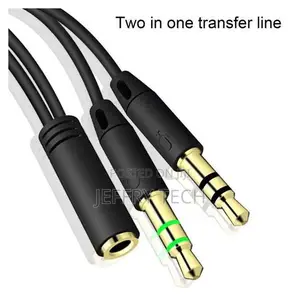 Headphone Splitter Earphone Adapter Audio 3.5mm Female-Black