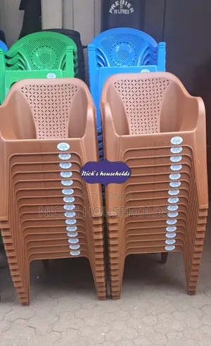 Bright Brown Skyplast Plastic Chairs
