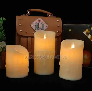 Electronic 3x Flickering Tear Dripping Led Flameless Candles