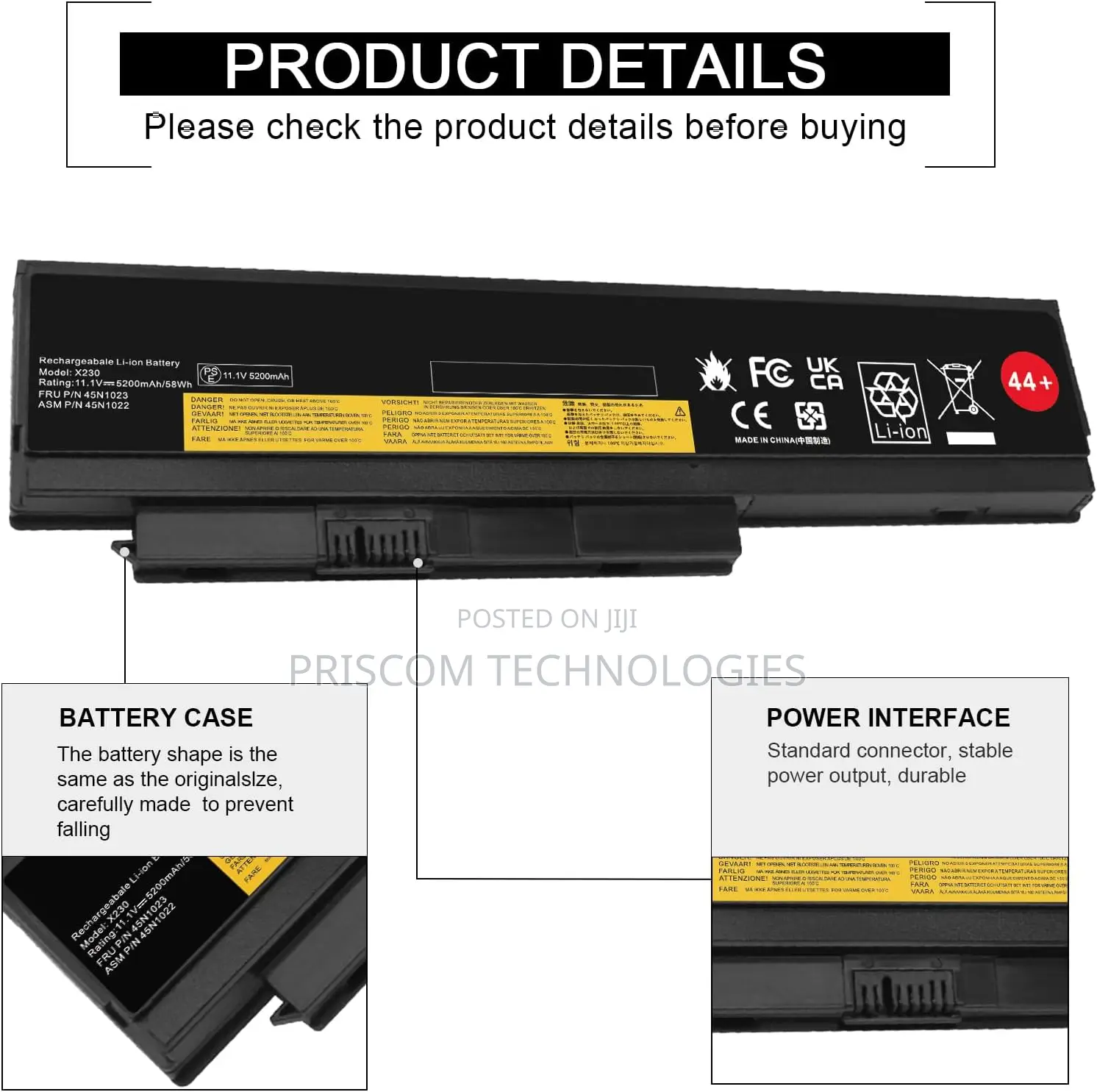 Lenovo Thinkpad X230,X220 Battery