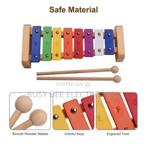 Wood Pine Xylophone 8-Note C Key Percussion Toddle Kid