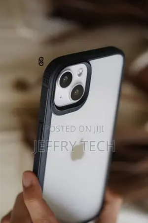 Rugged Border Clear Case for iPhone 13