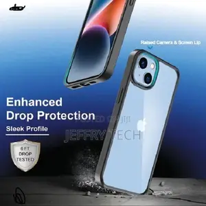 iPhone 14 Plus Clear Hybrid Case (Black Edge)