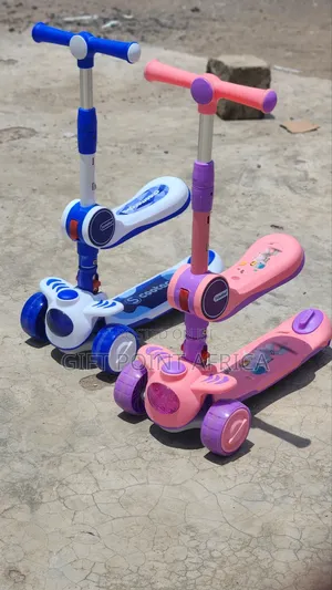 Kids Scooter 2 in 1 Blue and Pink