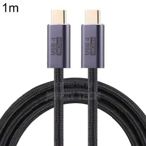 Usb 4 Type-C Male to Male Data Cable, Cable Length:1m