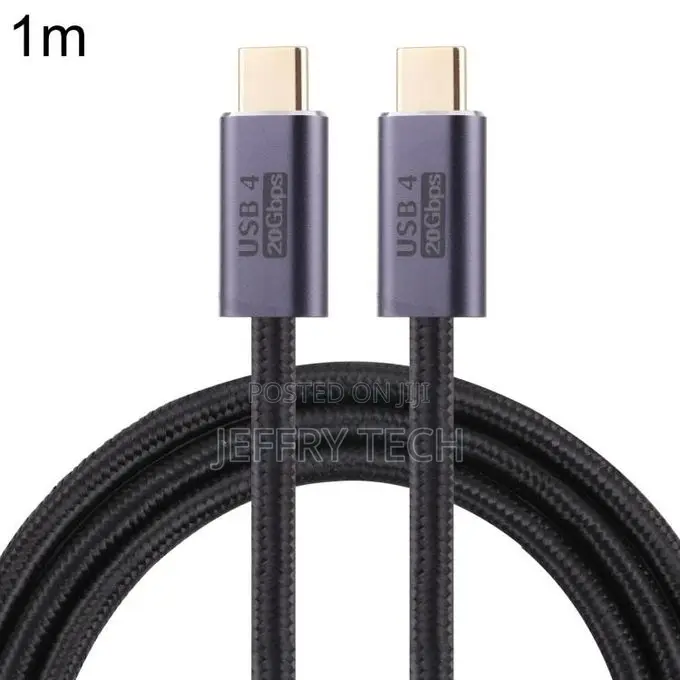 Usb 4 Type-C Male to Male Data Cable, Cable Length:1m