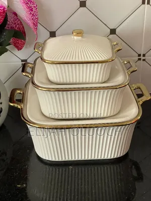 Ridged Serving Dishes Set