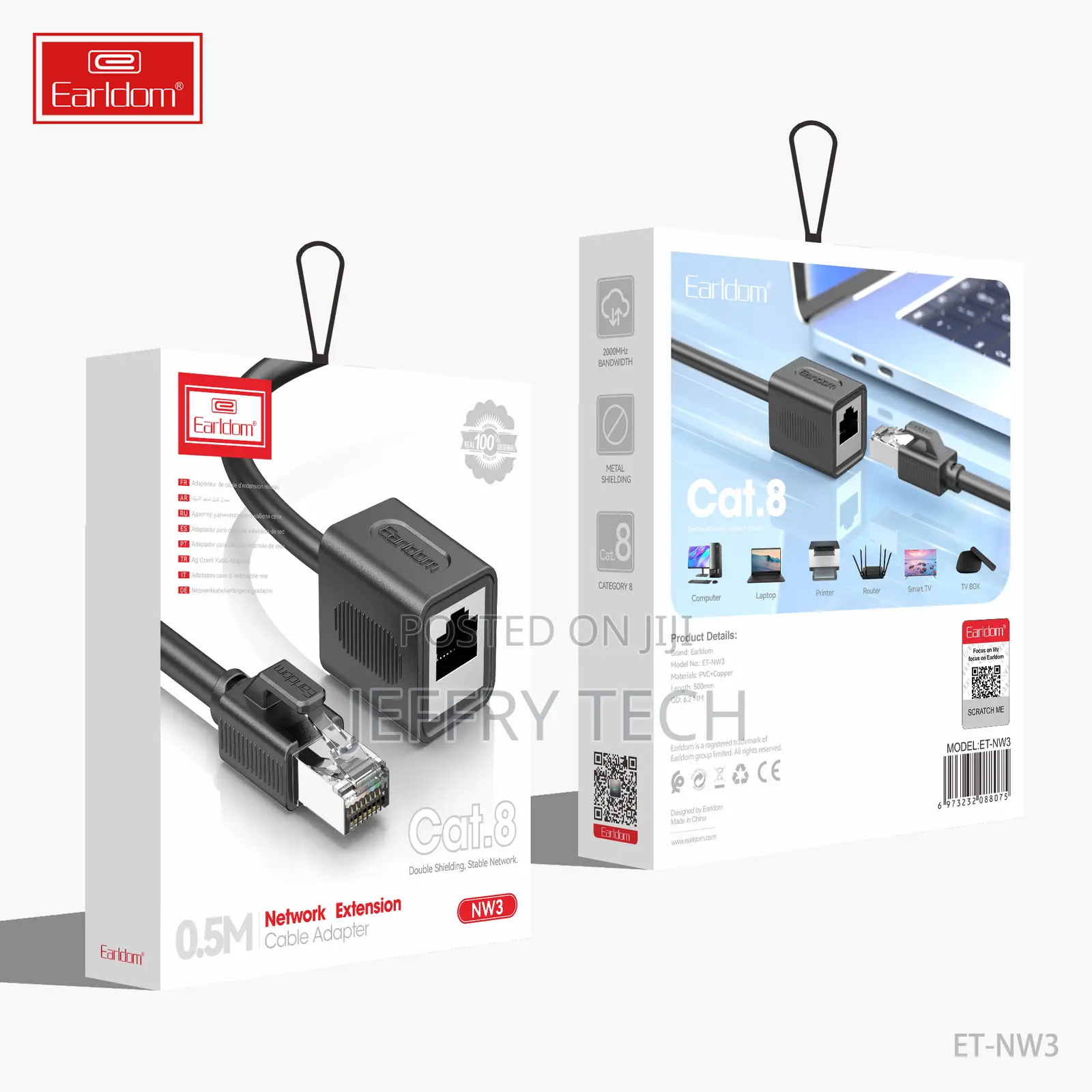 Ethernet Cable Cat8 Ethernet Extension Cable, 10gbps High Sp
