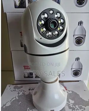 Wi-Fi CCTV Camera 1080p Wireless PTZ Bulb Shape Indoor 360°°