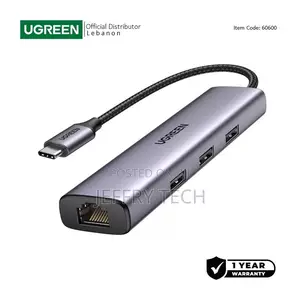 Ugreen 4 in 1 Usb-C Hub to Gigabit Ethernet With 3 * Usb 3.0