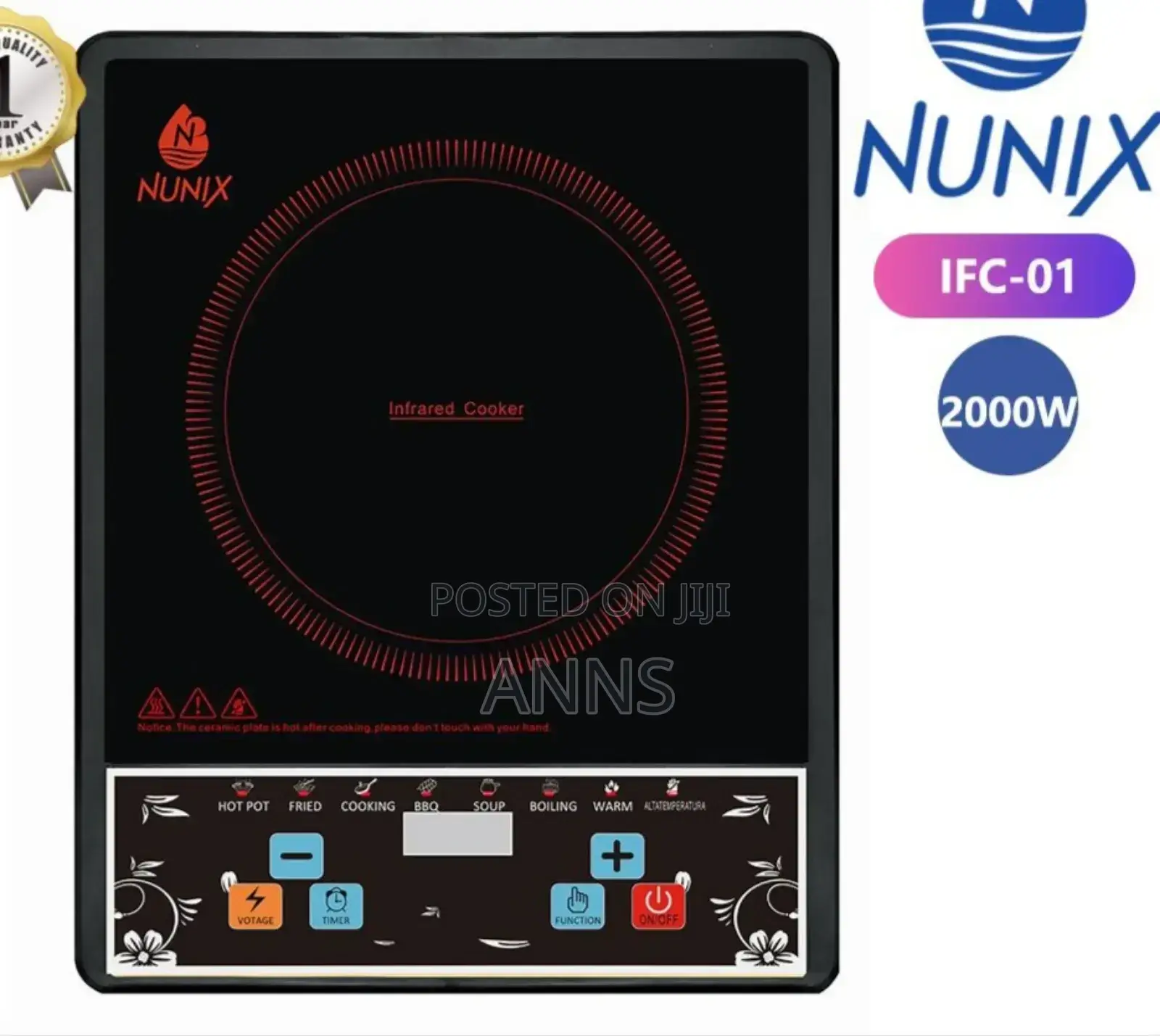 Nunix Induction Cooker With Touch Pad