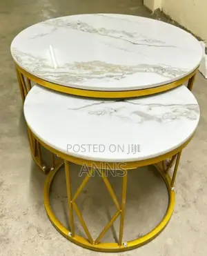 Round Pure Marble Coffee Table
