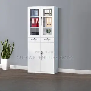 Cabinets:2-Door Steel Office Cabinet With Flexible Shelf