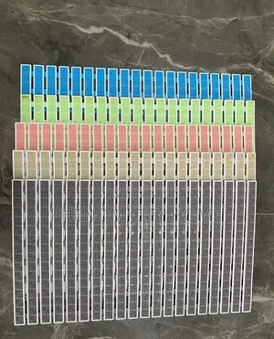 Pinkish Linear Design Shower Room Mats
