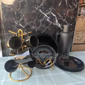18pc All Black Affordable Dinner Set