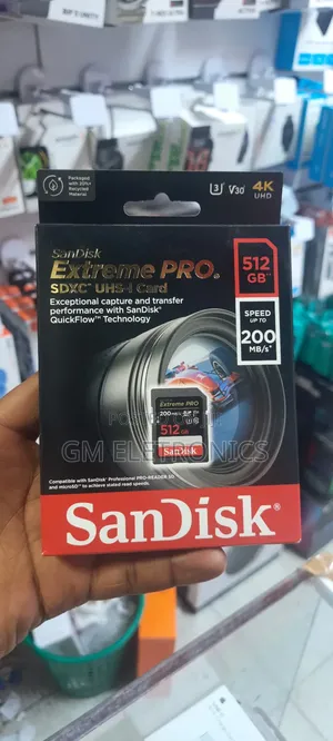 512gb 200mbps Extreme Pro Uhs-I SDXC Memory Card Available.