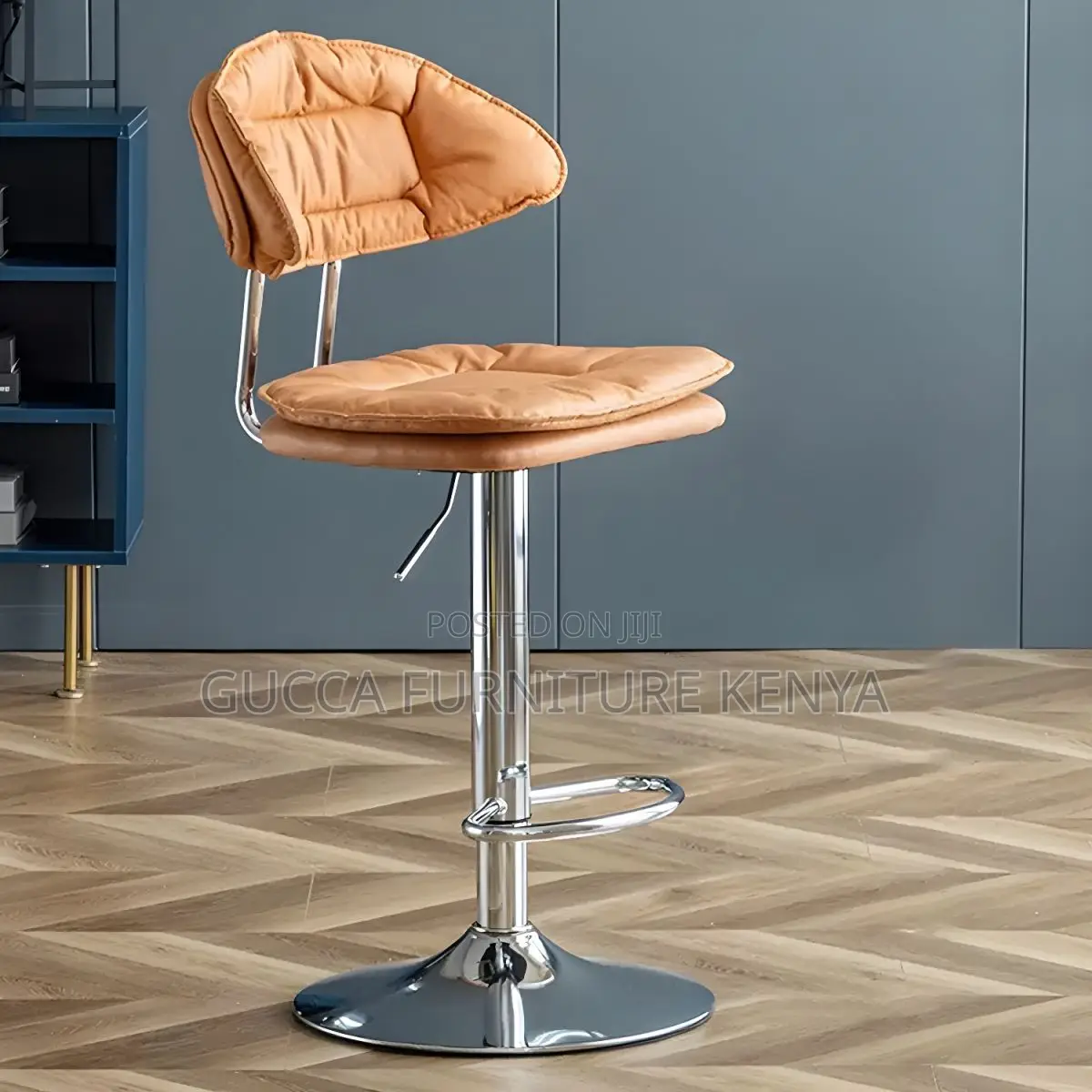 Home Chairs: Modern Rectangular Seat Bar Stool Adjustable
