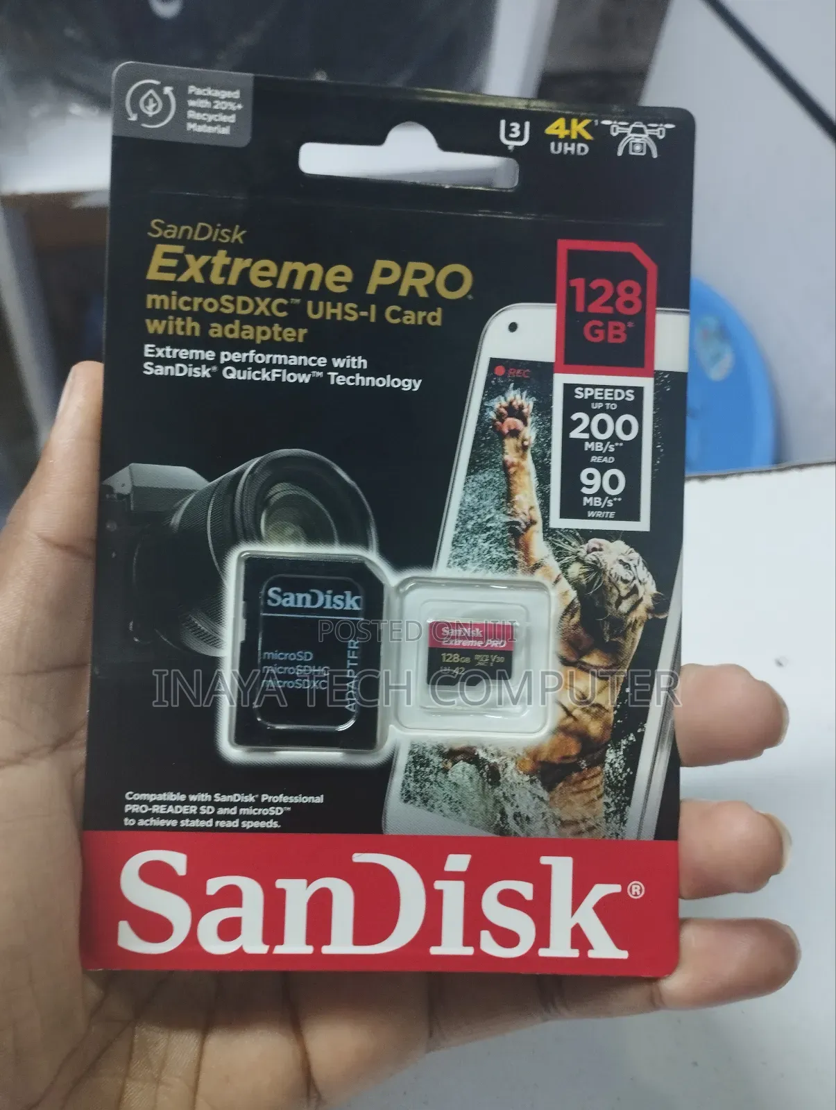 Sandisk Extreme Pro Microsdxc Uhs-I Card 128gb With Adapter