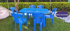 Six Seater Plastic Table With Plastic Chairs