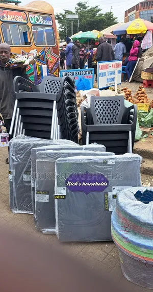 Square Plastic Table With Metal Tubing Legs