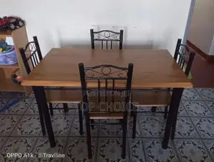 Wooden Dining Table With Chairs