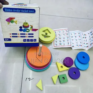Wooden Hidden Circular Stacked Tower Toy,