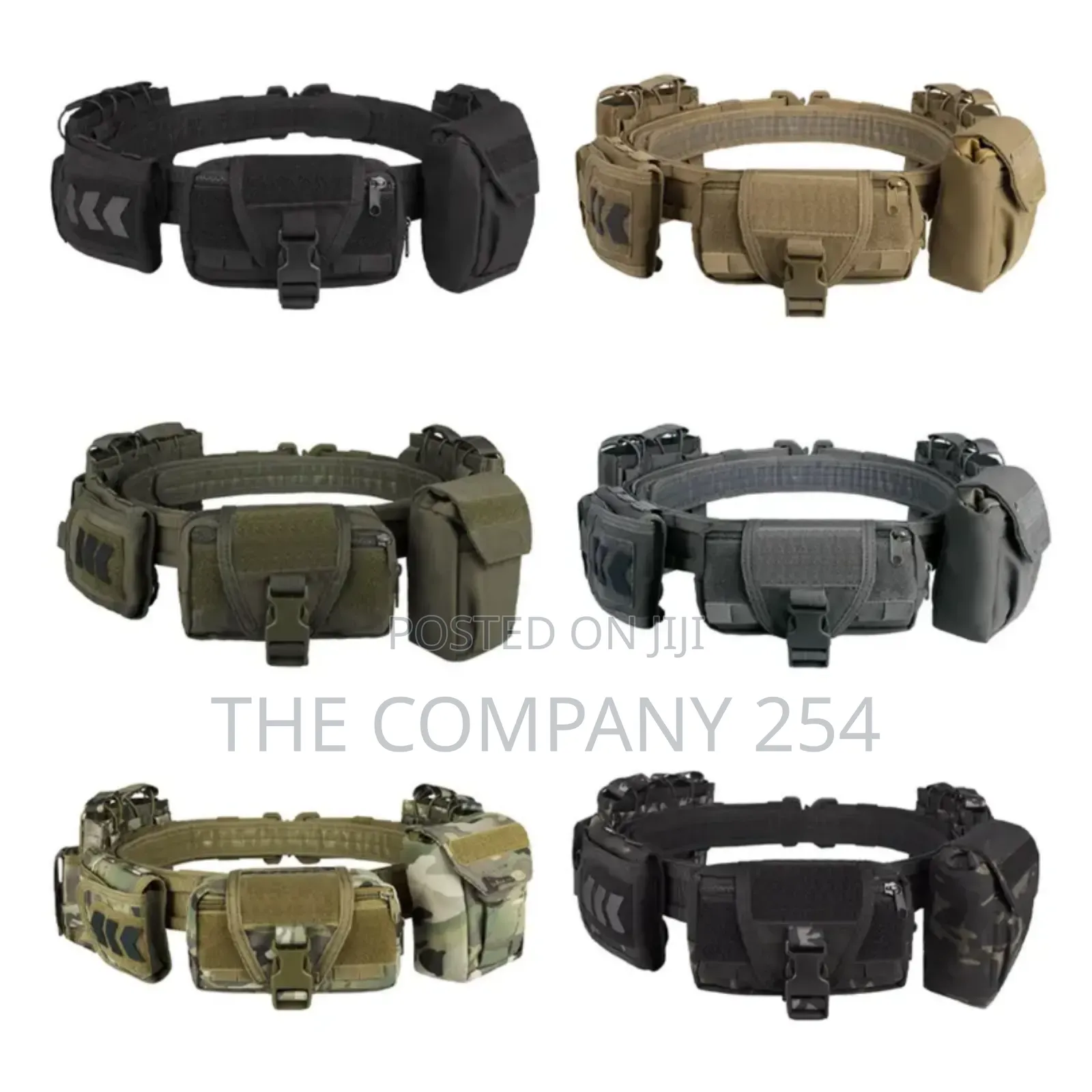 Sivi Multi Function Camo 6 Pcsset Utility Duty Tactical Belt