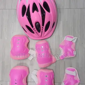 Helmet and Guards Pink