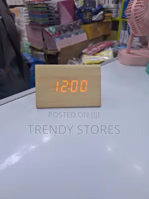Digital Clock With Wooden Case