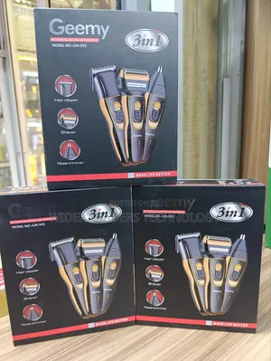 Geemy 3in1.
* Model : Gm-595
* Rechargeable Shaver