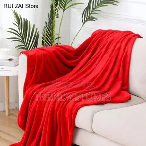 Plain Coral Fleece Throw Blanket