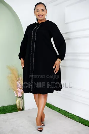 Elegant Black. Free Size Dress. Plus Size
