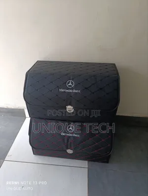 Mercedes Leather Car Boot Organizer – Stylish Functional