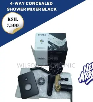 Matt Black 4 Way Concealed Shower Mixer.