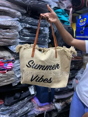 Beige Color Summer Vibes Tote*Bags at 1200