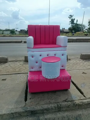 Pedicure Seat Single, Pink and White 