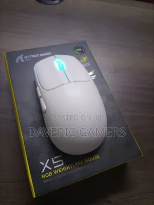 A Combo of Attack Shark X5 Wireless Mouse a RGB Mouse Pad