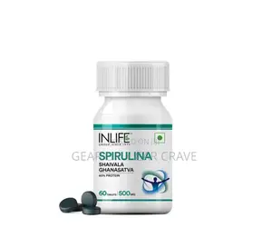 Inlife Spirulina Supplement | 500mg | 60 Tablets