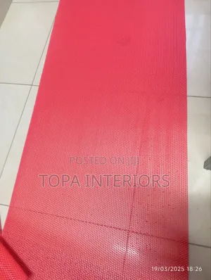 Red Floor Antislip PVC Mats Runners Rugs Per Metre