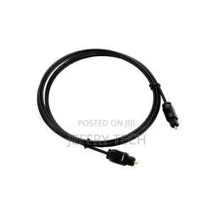 Optical Fiber Toslink Digital Audio Cable Male Black 3m